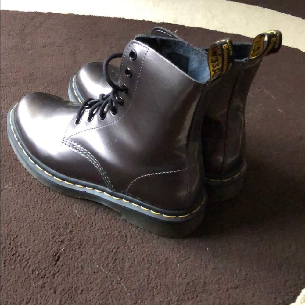 Dr. Martin boots metallic pascal boots